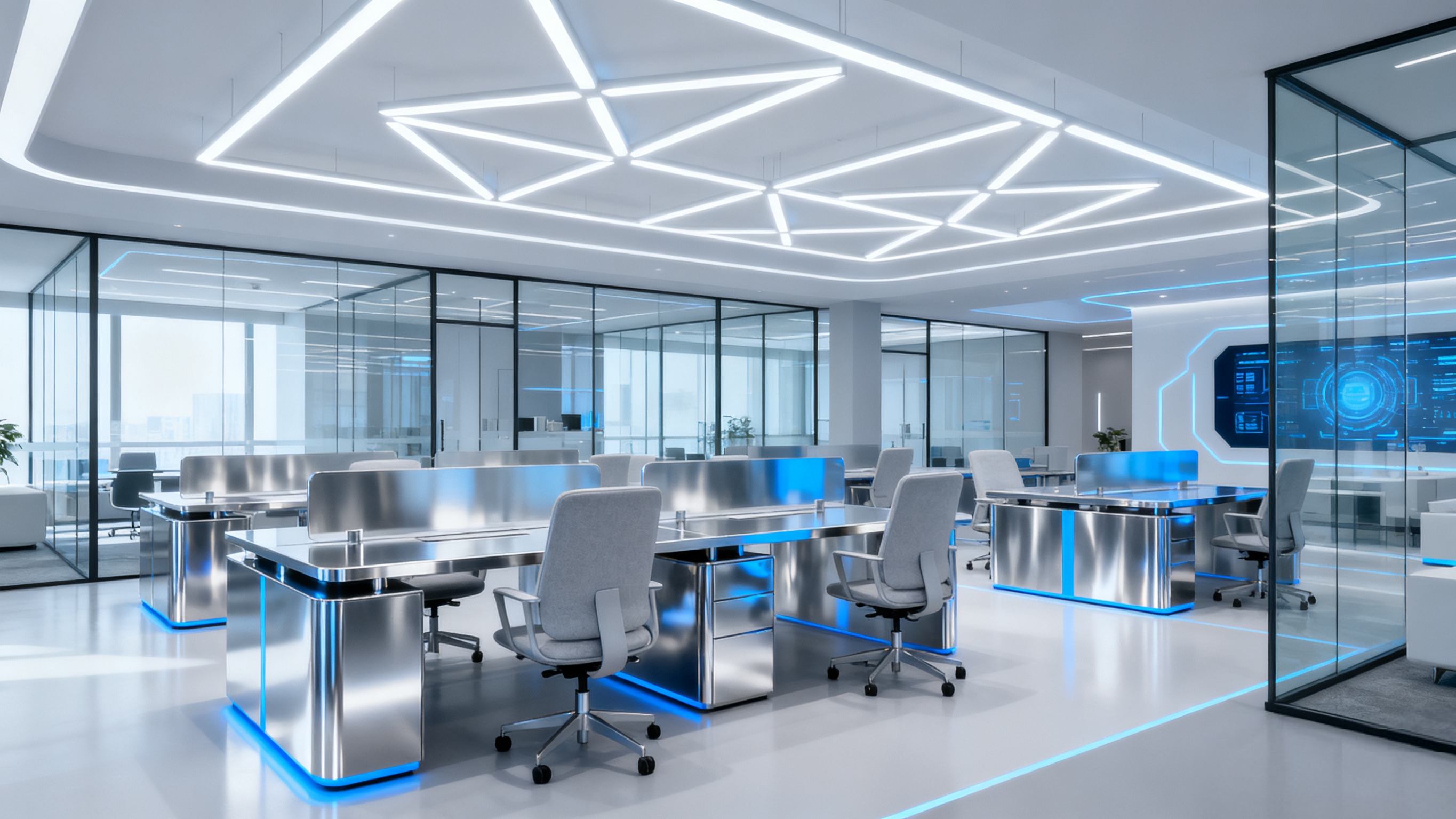 科技风办公室装修：赋能企业未来的智能空间